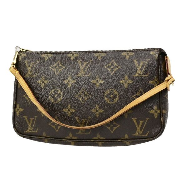 LOUIS VUITTON Pochette Accessoires Hand Bag Monogram Leather BN - Picture 1 of 1